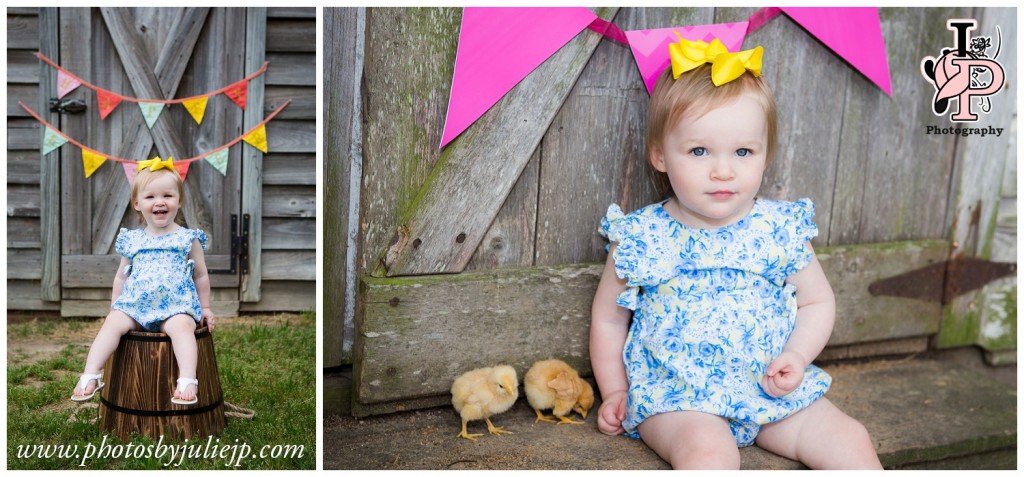 Portrait of a Little Girl on a Farm