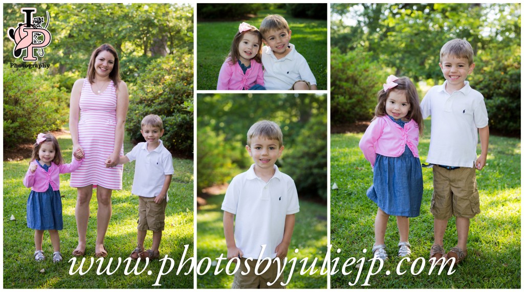 Mother and Kids Park Portrait