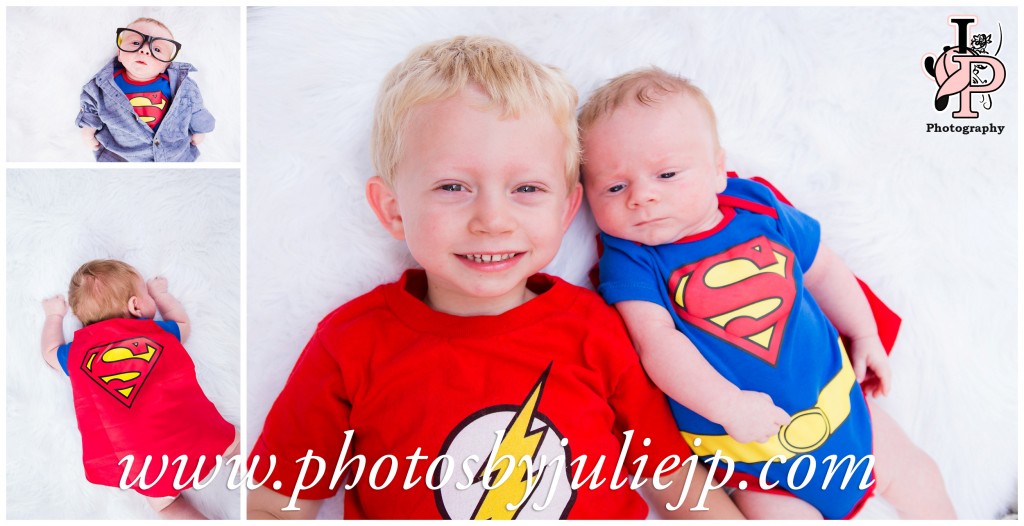 baby boys superhero portrait