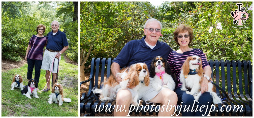 Couple with Three Dogs