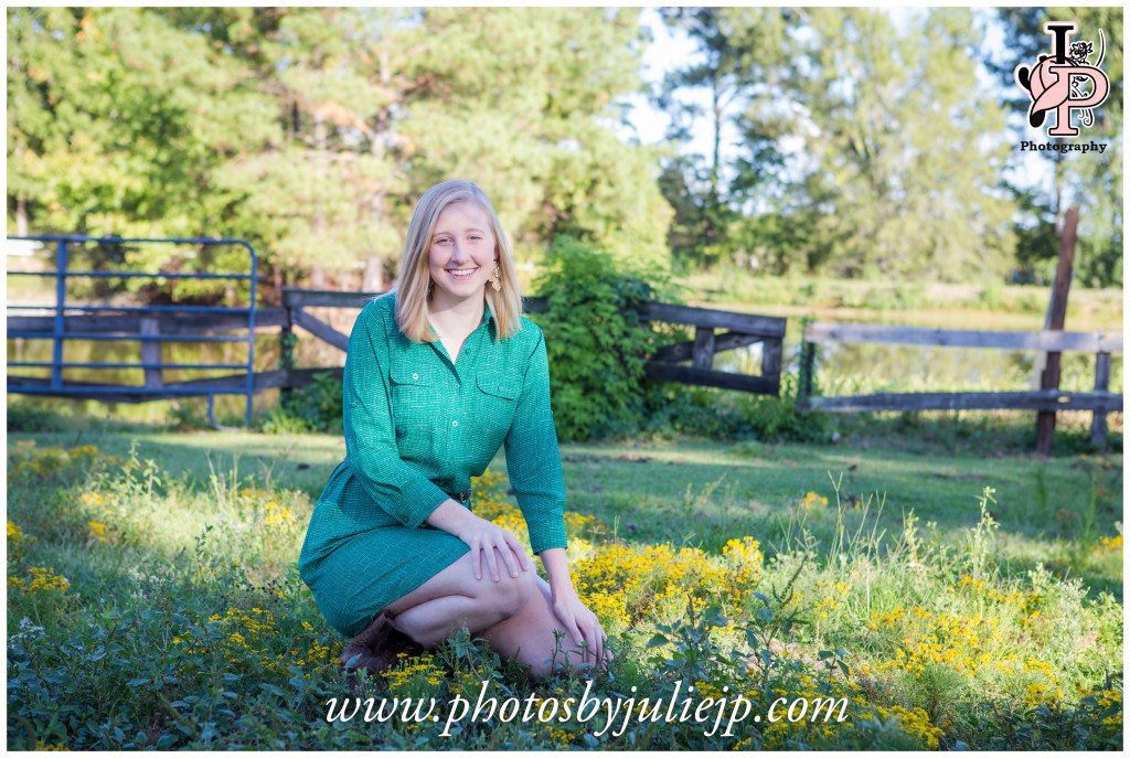 Girl Senior Portrait in Horse Pasture