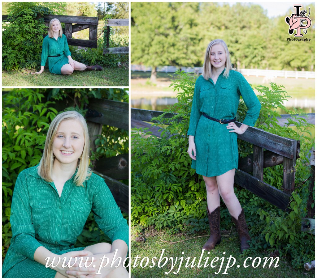 Girl Senior Portrait in Horse Pasture