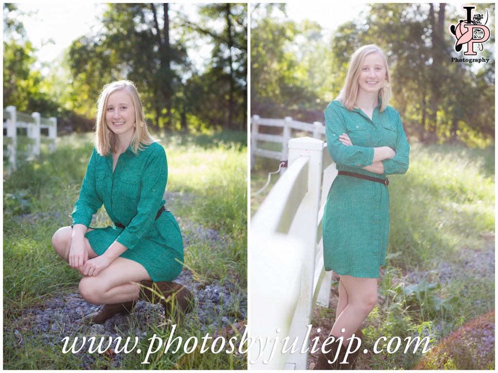 Girl Senior Portrait in Horse Pasture