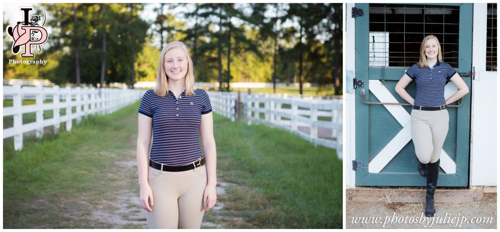 Teenage rider in horse pasture