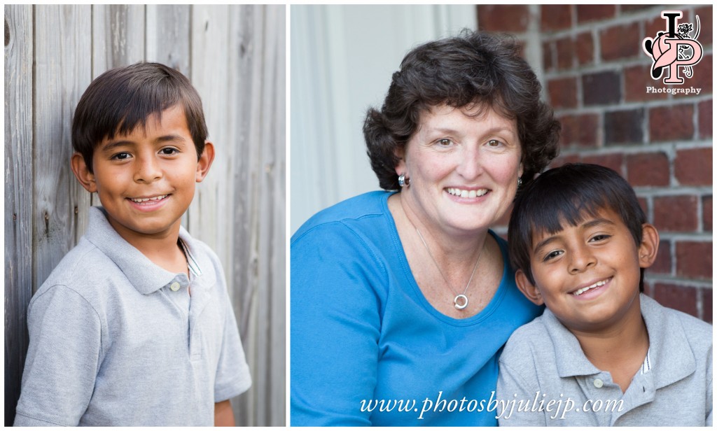 mother and son portrait