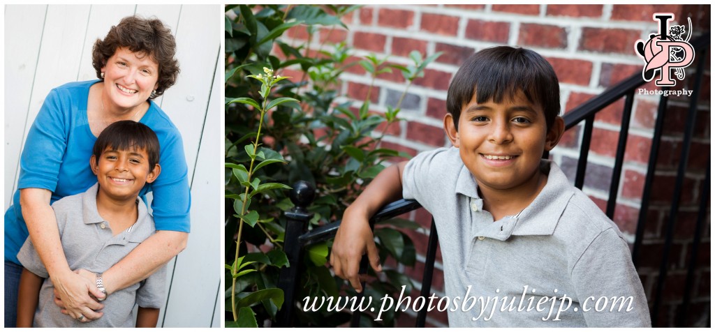 mother and son portrait