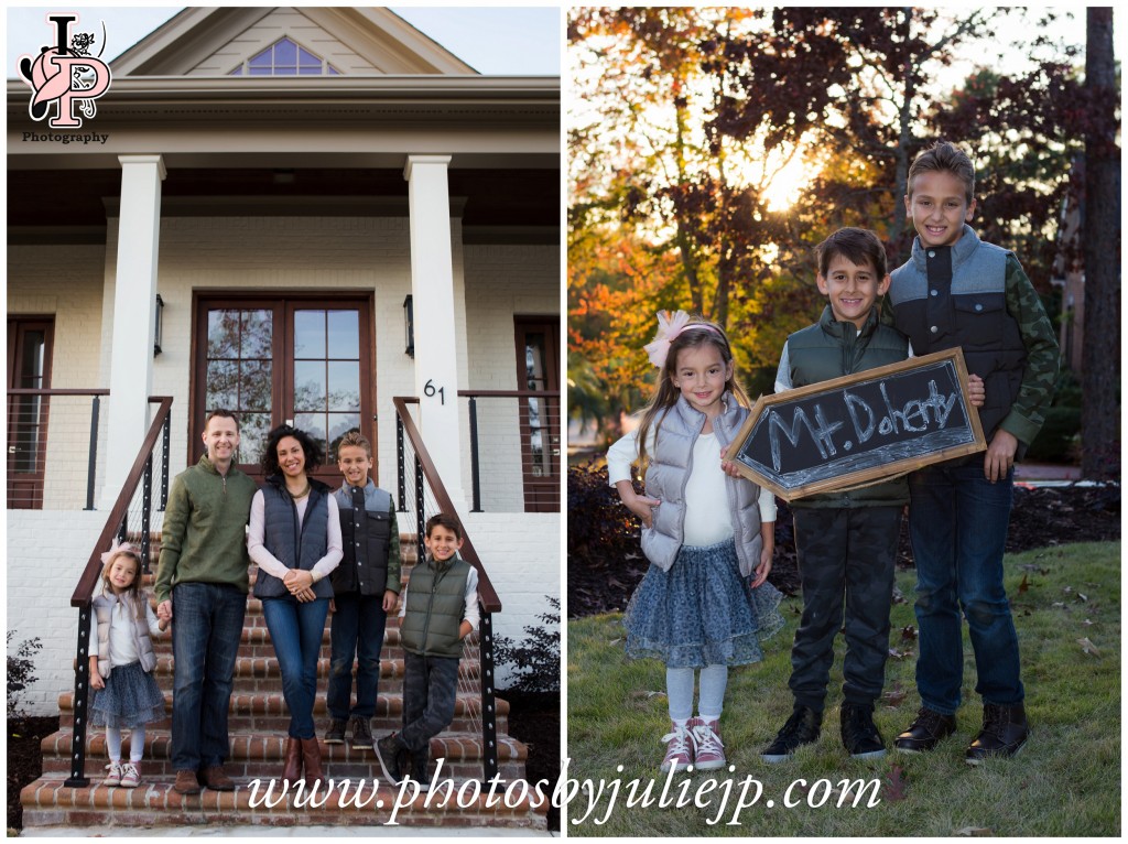 family portrait with new house