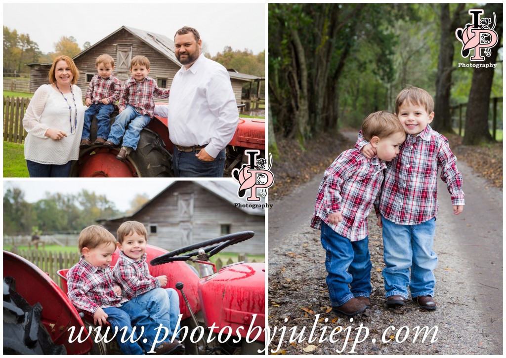 Family portrait on tractor