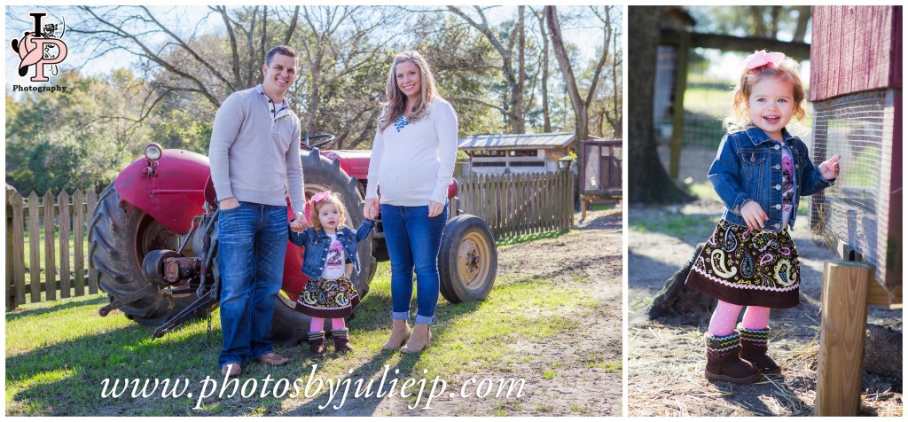 family portrait with tractor