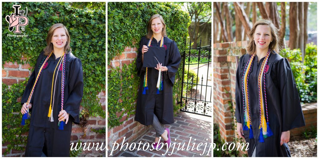 cap and gown senior portrait